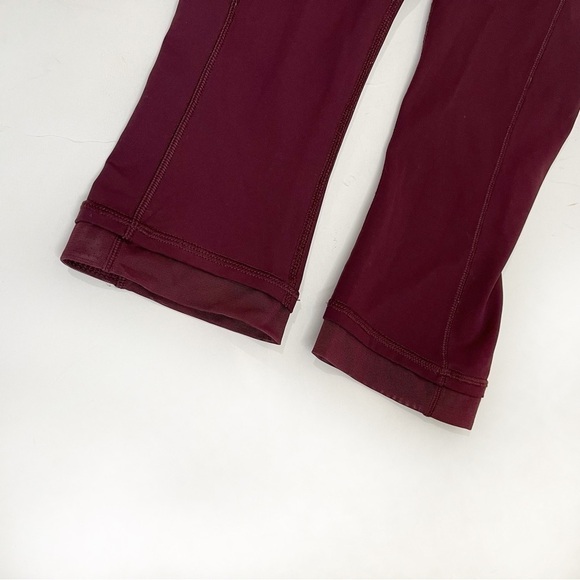 Lululemon Illumina Run Crop Bordeaux Drama Bumble berry Mesh Size 4 - Picture 7 of 9